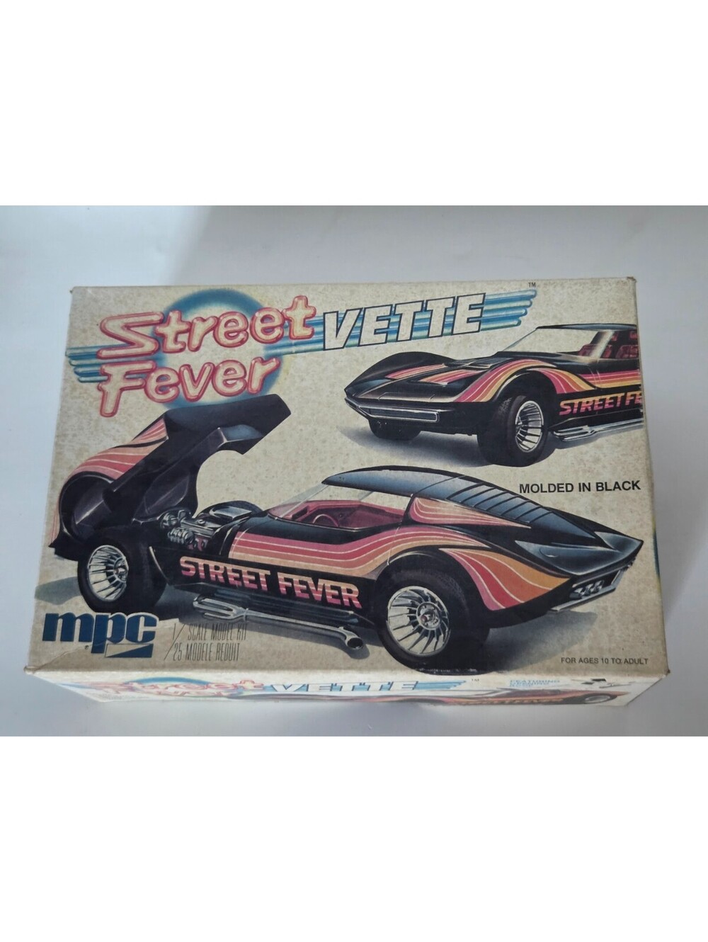 MPC Street Fever Vette 1:25 Scale Plastic Model Kit Partially Assembled